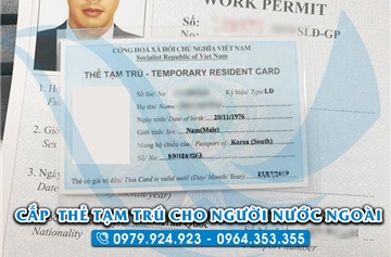 Lệ phí cấp thẻ tạm trú năm 2021